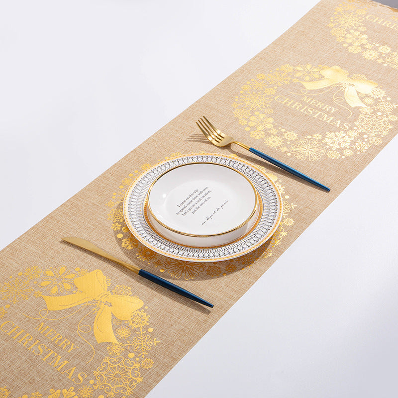 Holiday Elk Snowman Table Runner