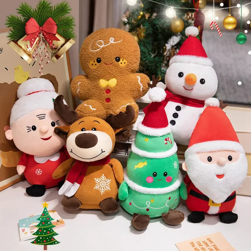 Snowman and Santa Holiday Dolls
