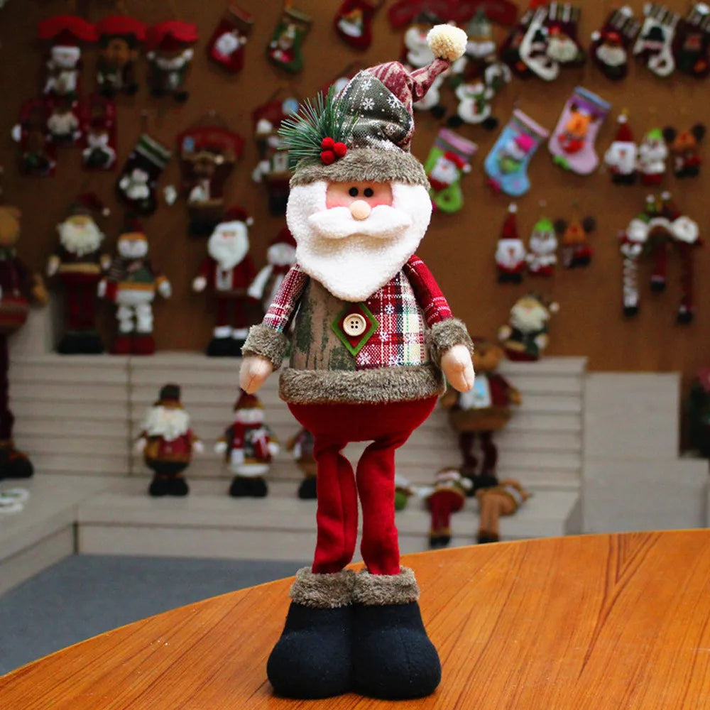 18" Christmas Doll Set: Santa, Elk, Snowman