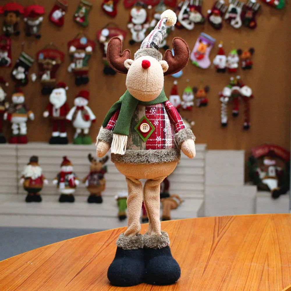 18" Christmas Doll Set: Santa, Elk, Snowman