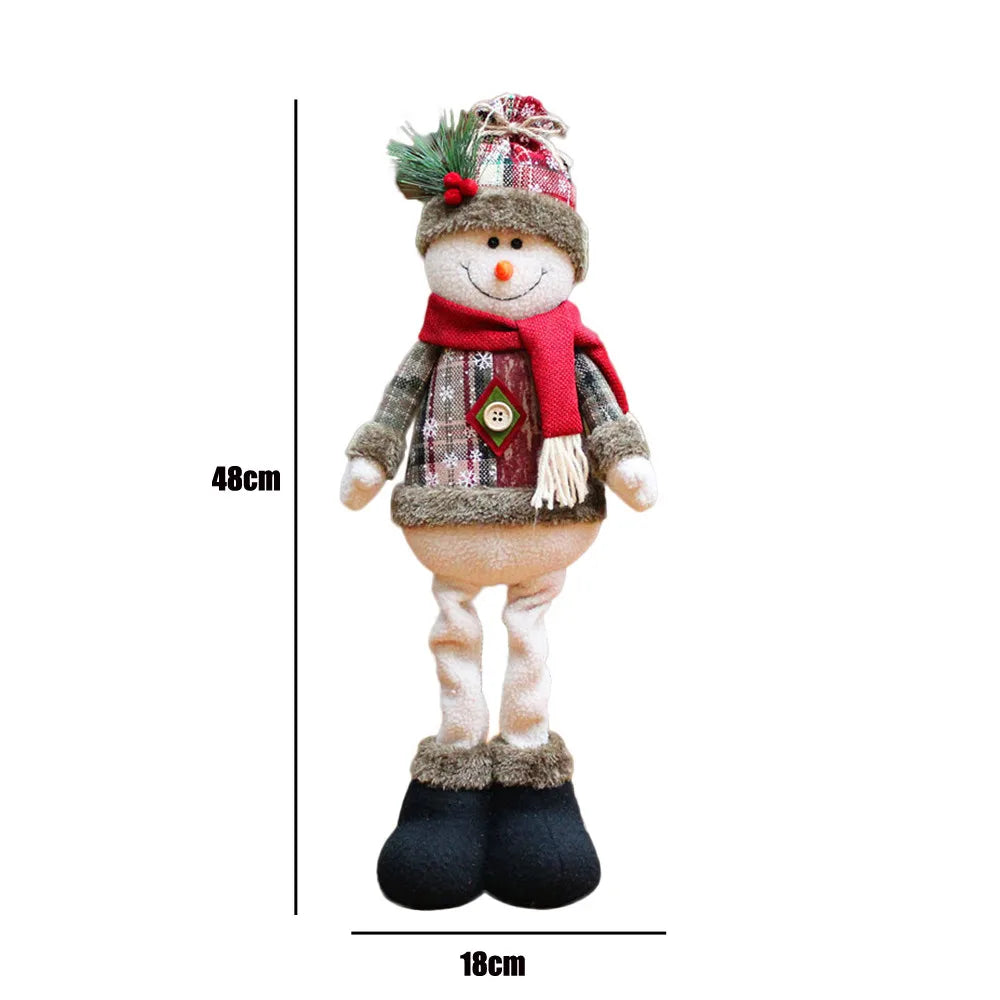 18" Christmas Doll Set: Santa, Elk, Snowman
