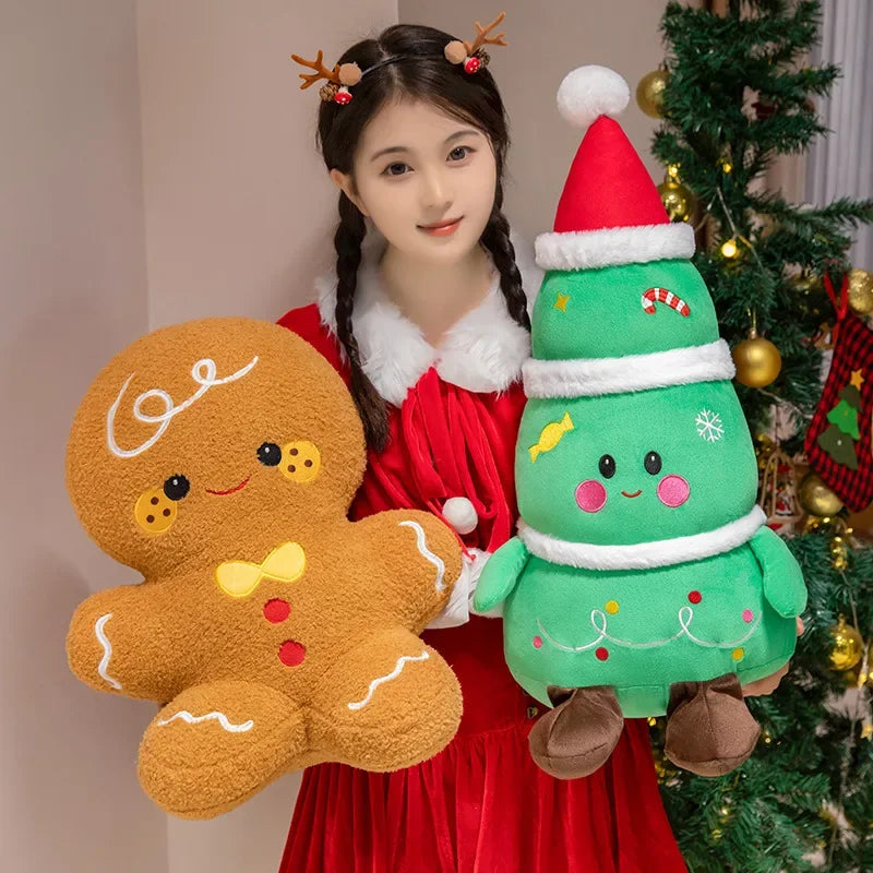 Snowman and Santa Holiday Dolls