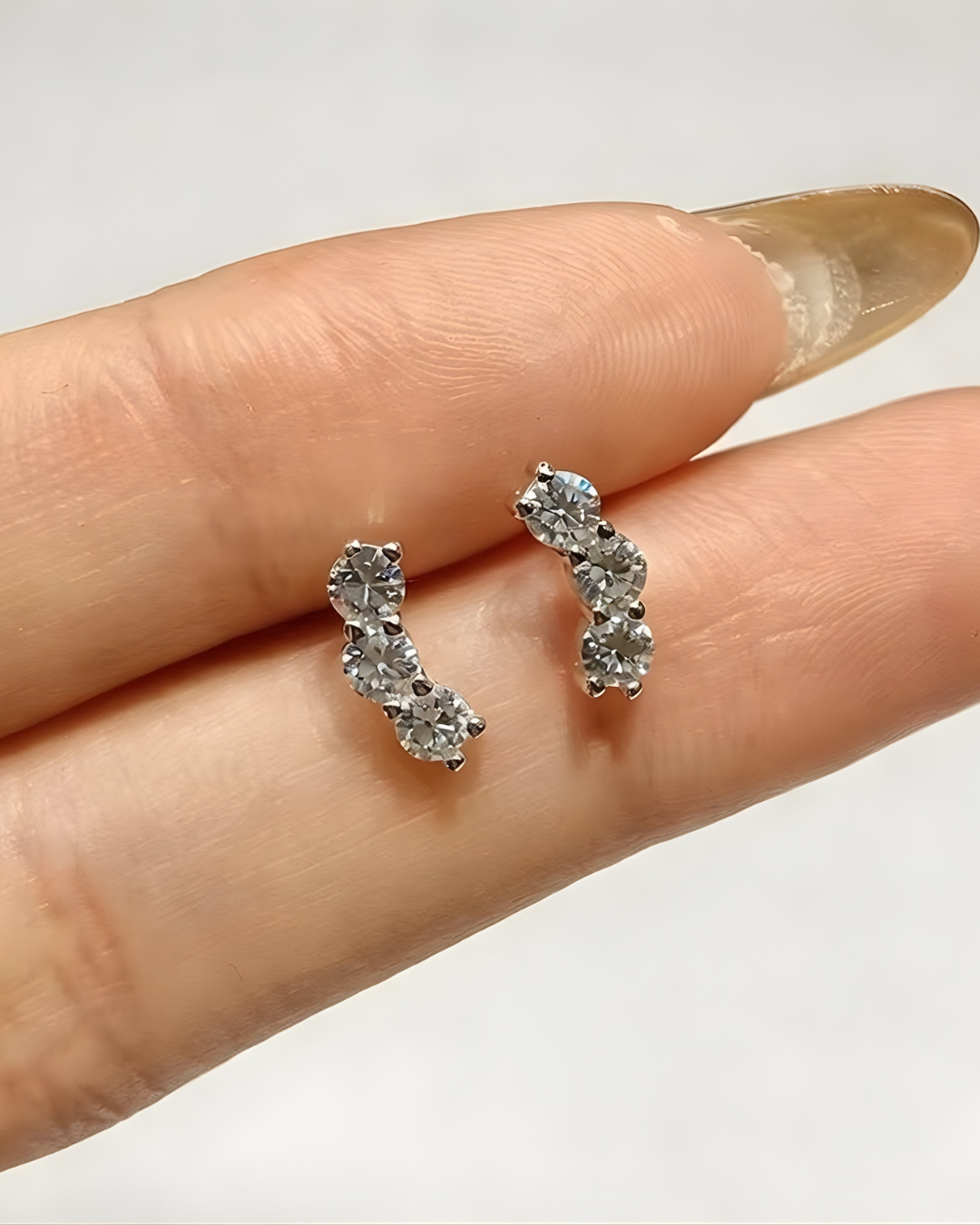 Pure Minimalist Moissanite Studs