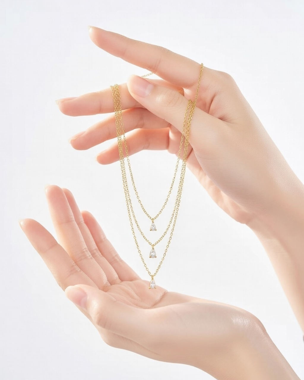 Serene golden drops necklace
