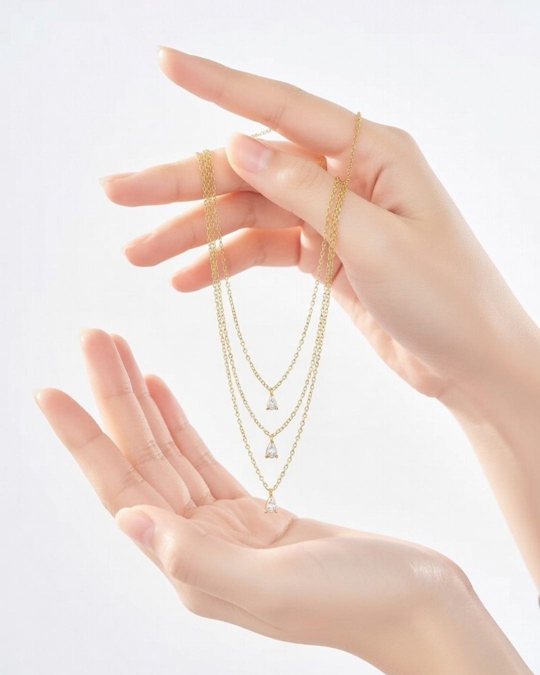 Serene golden drops necklace