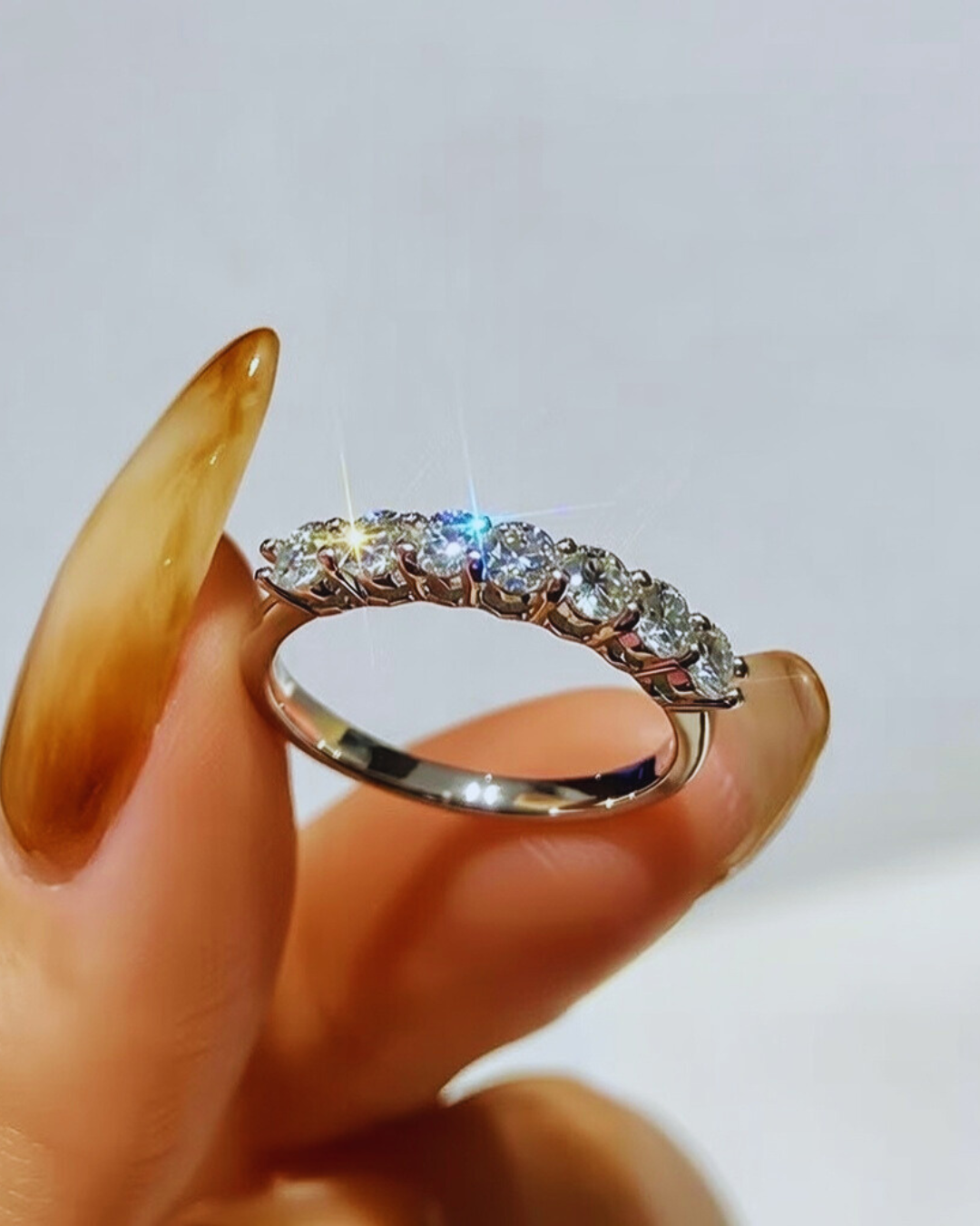 Seven Moissanite Stars Ring