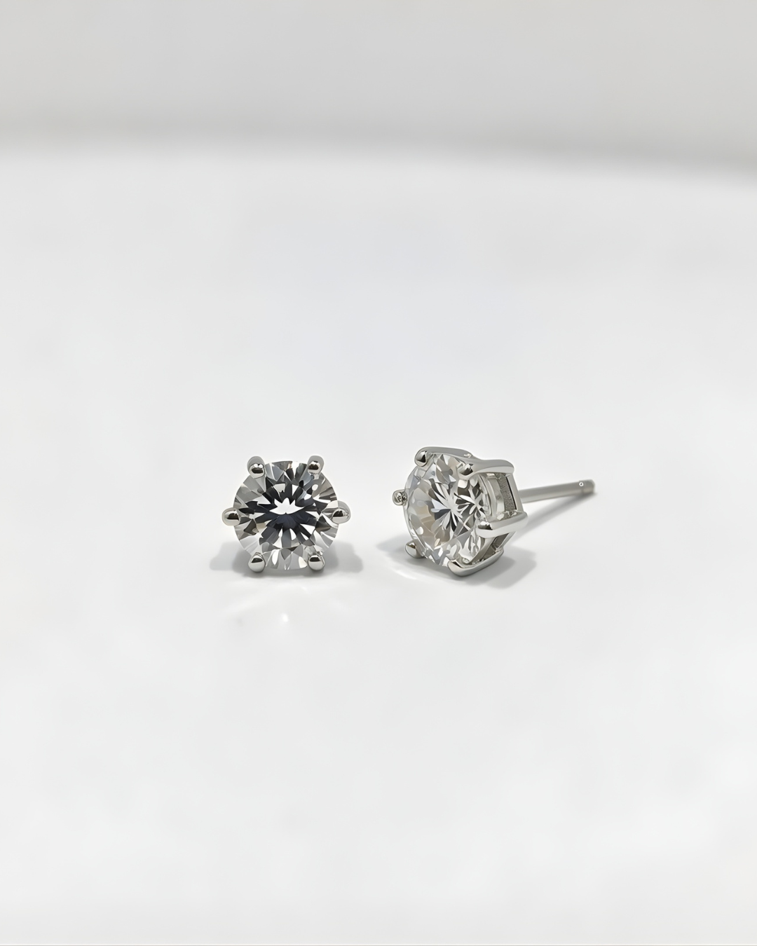 Classic 6-Claw Silver Earring