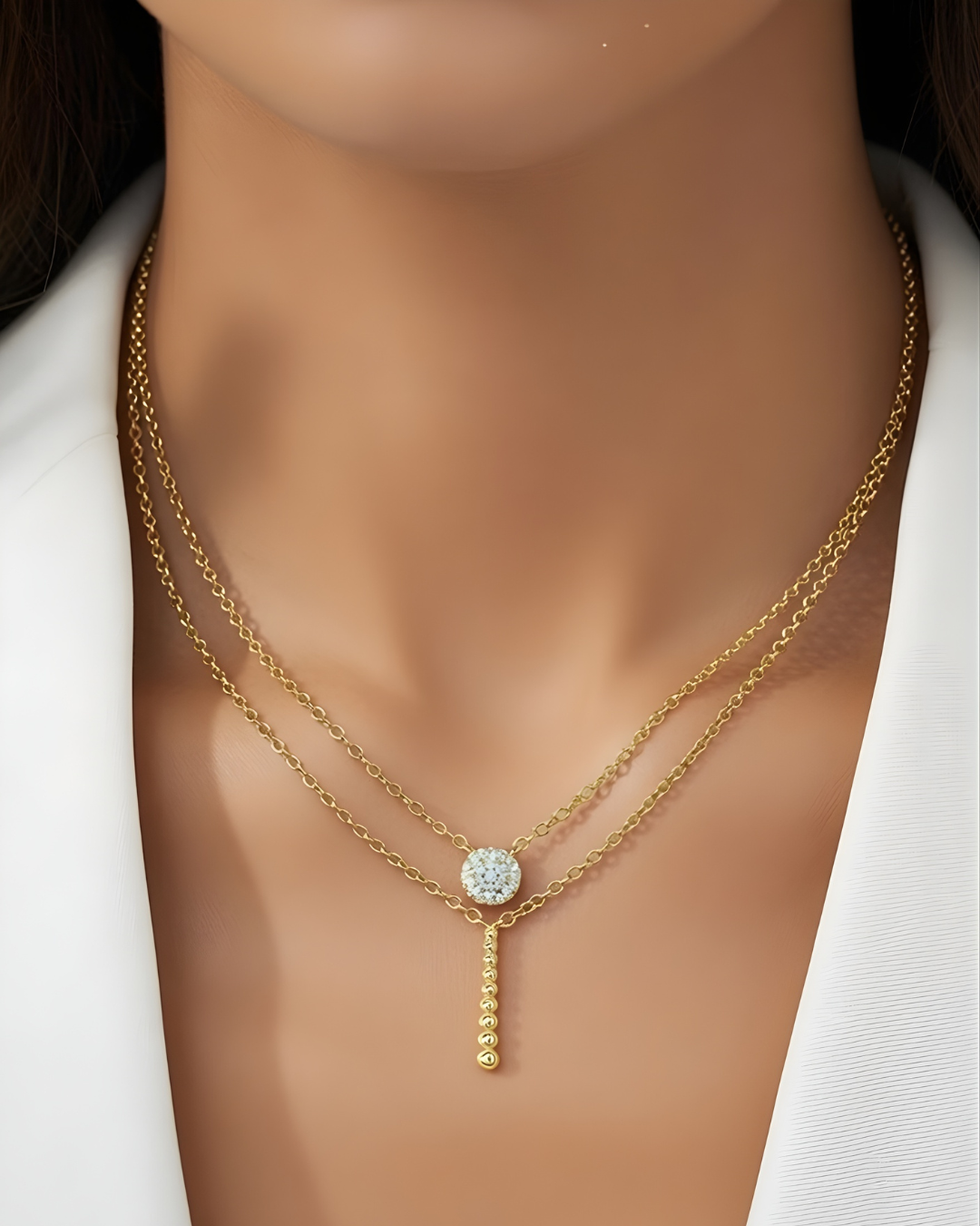 Classic solitaire neckalce