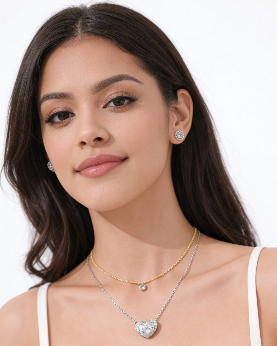 Pure Moissanite Round earrings