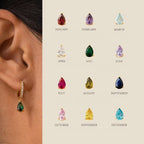 925 Sterling Silver Colorful Zircon Simple Fashion Water Drop Hoop Earring for Women Dating Partyt High Quality Fine Jewelry