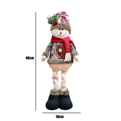 18" Christmas Doll Set: Santa, Elk, Snowman