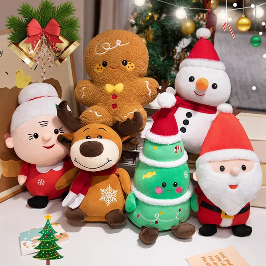 Snowman and Santa Holiday Dolls