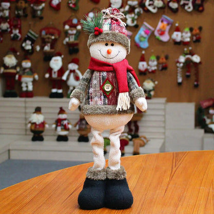 18" Christmas Doll Set: Santa, Elk, Snowman